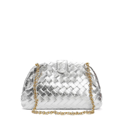 Bolso Mensajero de Cuero Genuino Tejido Cuadrado Pequeño - Image 21