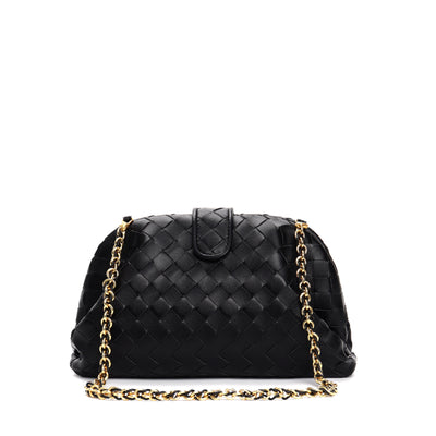 Bolso Mensajero de Cuero Genuino Tejido Cuadrado Pequeño - Image 22