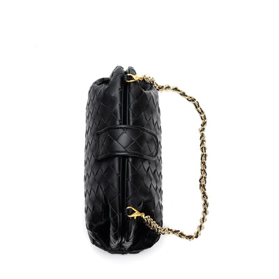 Bolso Mensajero de Cuero Genuino Tejido Cuadrado Pequeño - Image 23