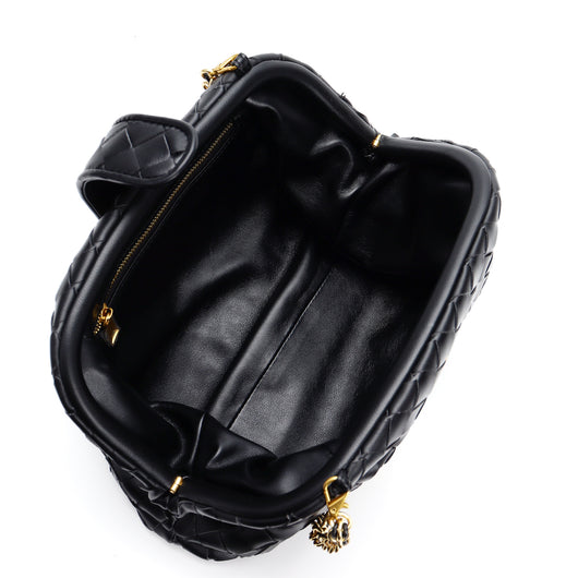 Bolso Mensajero de Cuero Genuino Tejido Cuadrado Pequeño - Image 27
