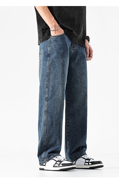 Pantalones Vaqueros Holgados de Color Sólido para Hombre - Image 15