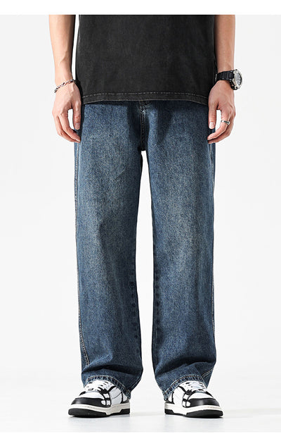 Pantalones Vaqueros Holgados de Color Sólido para Hombre - Image 18