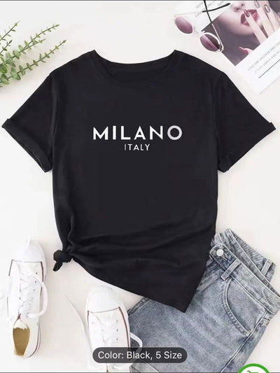 Camiseta Estampada Cuello Redondo para Primavera y Verano - Image 16