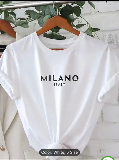 Camiseta Estampada Cuello Redondo para Primavera y Verano - Image 18