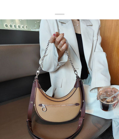 Bolso de Hombro para Mujer en Cuero Genuino con Cadena Dorada - Image 31