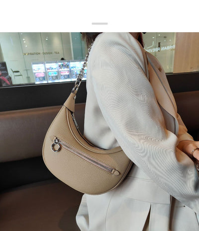 Bolso de Hombro para Mujer en Cuero Genuino con Cadena Dorada - Image 32
