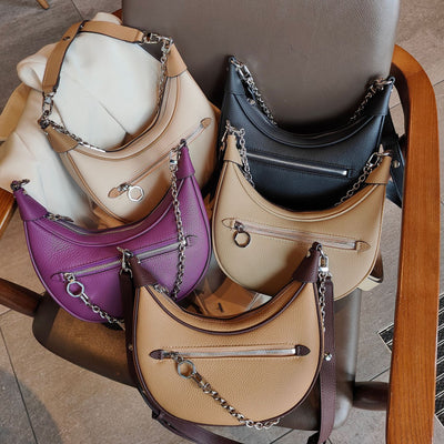 Bolso de Hombro para Mujer en Cuero Genuino con Cadena Dorada - Image 35