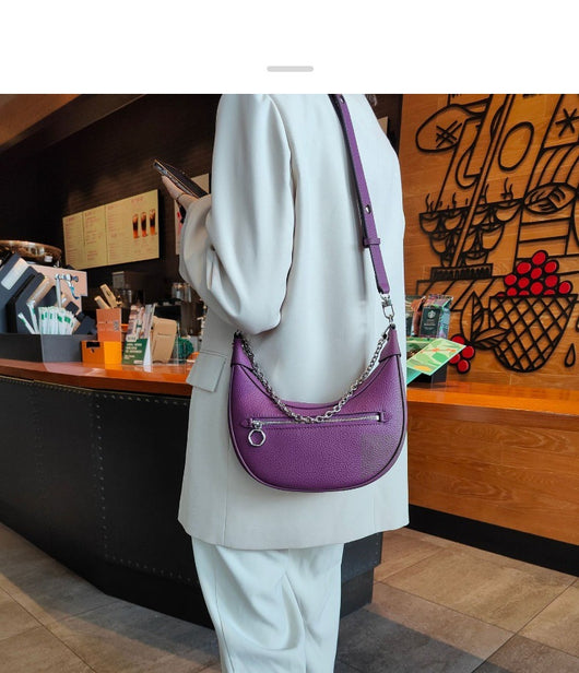 Bolso de Hombro para Mujer en Cuero Genuino con Cadena Dorada - Image 41
