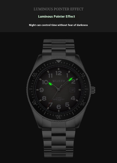 Reloj de Pulsera Acero Impermeable con Calendario y Esfera Luminosa - Image 19