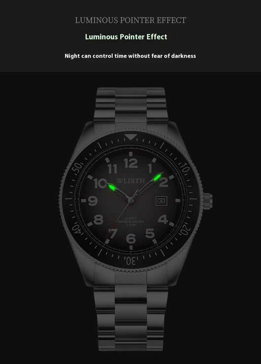Reloj de Pulsera Acero Impermeable con Calendario y Esfera Luminosa - Image 19
