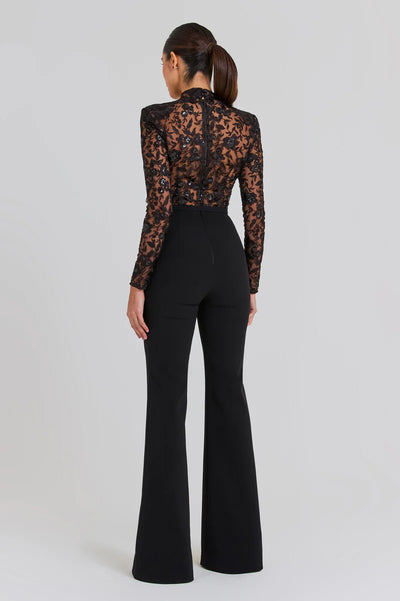 Jumpsuit de Encaje Transparente con Manga Larga para Eventos - Image 31