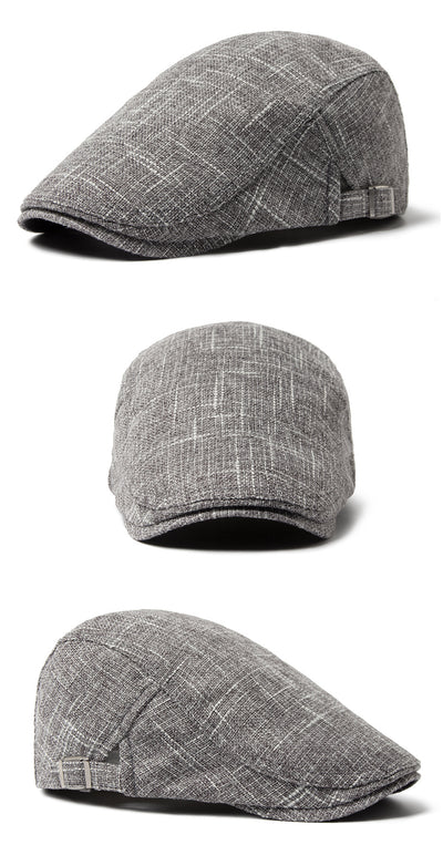 Boina Retro Casual de Algodón y Lino Transpirable para Hombre - Image 25