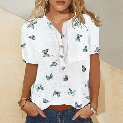 Camisa Suelta Estampada con Diseño Irregular - Image 12