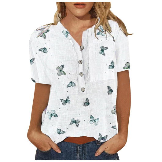 Camisa Suelta Estampada con Diseño Irregular - Image 13