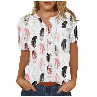Camisa Suelta Estampada con Diseño Irregular - Image 17