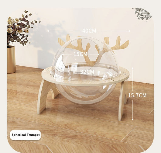 Cama Cápsula Espacial para Gatos en Madera Maciza - Nido Versátil Cuatro Estaciones - Image 22