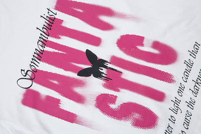 Playera Holgada Mariposas y Letras para Hombre - Comodidad de Verano - Image 31