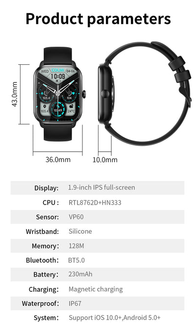 Smartwatch Deportivo con Monitor de Frecuencia Cardíaca y Pantalla Completa - Image 16