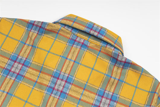 Camisa Suelta a Cuadros de Manga Corta para Hombre - Image 33
