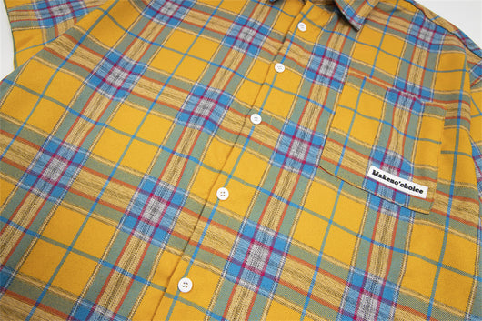 Camisa Suelta a Cuadros de Manga Corta para Hombre - Image 37