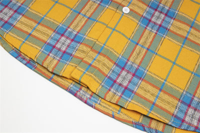Camisa Suelta a Cuadros de Manga Corta para Hombre - Image 47