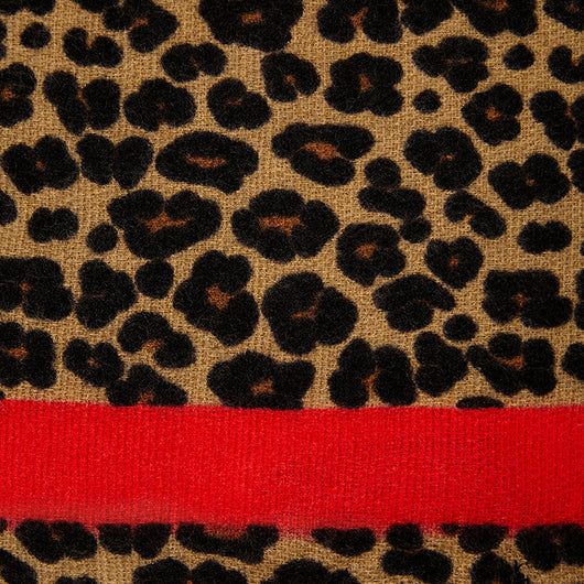 Poncho Leopardo Rojo Navideño en Cashmira Sintética - Abrigo Cálido para Otoño e Invierno - Image 12