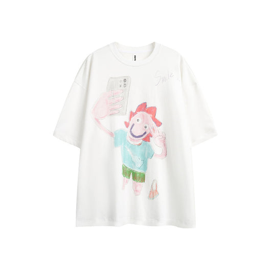 Playera Estampada con Diseño Graffiti Cartoon para Mujer - Image 32