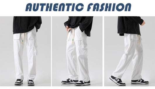 Pantalón Cargo Corduroy Holgado Multibolsillos de Corte Recto - Image 13