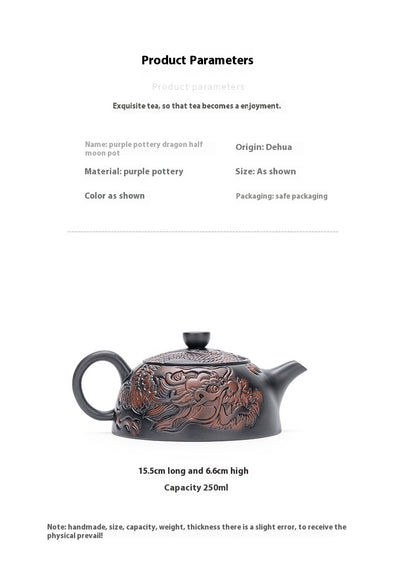 Tetera de Barro Púrpura Año del Dragón - Cerámica Artesanal Xianglong para Té Premium - Image 33