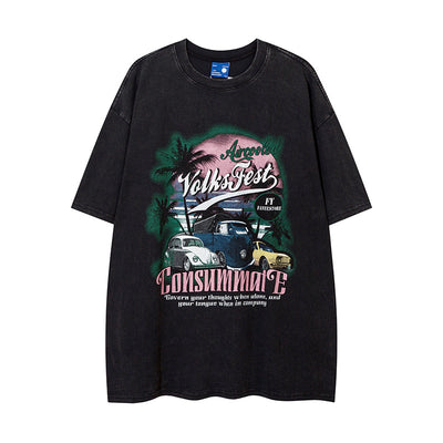 Playera Artística de Algodón con Estampado de Pintura al Óleo para Hombre - Image 21