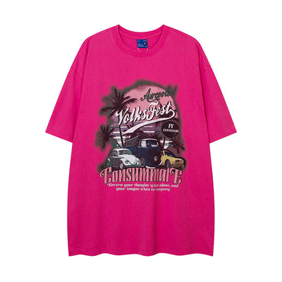 Playera Artística de Algodón con Estampado de Pintura al Óleo para Hombre - Image 28