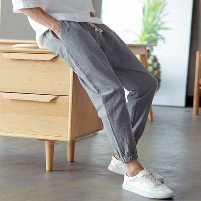 Pantalones Harem de Algodón y Lino para Hombre - Cómodos y Versátiles - Image 7