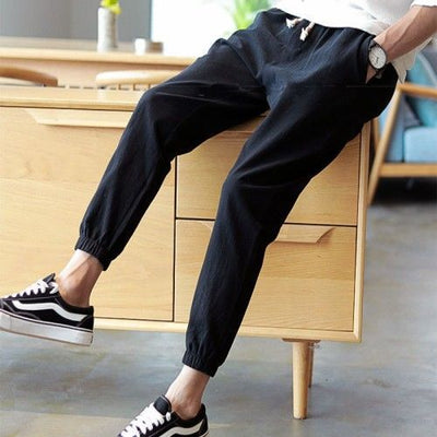 Pantalones Harem de Algodón y Lino para Hombre - Cómodos y Versátiles - Image 10