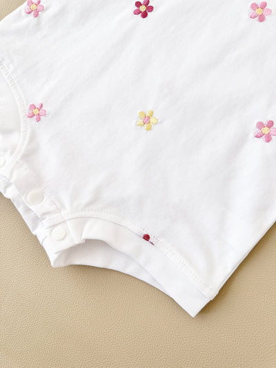 Jumpsuit Infantil con Bordado Floral, Cuello Redondo y Diseño Triangular - Image 20