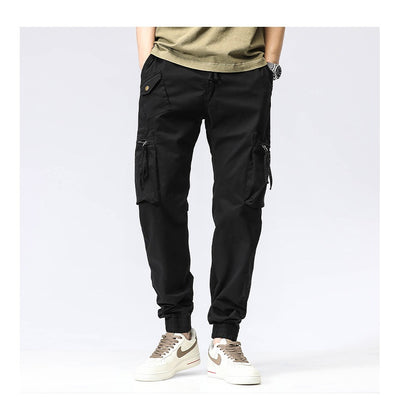 Pantalones de Trabajo Casual Cintura Elástica Hombre Algodón Puro Bolsillos Múltiples - Image 26