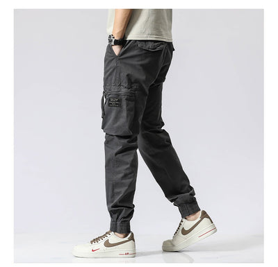 Pantalones de Trabajo Casual Cintura Elástica Hombre Algodón Puro Bolsillos Múltiples - Image 36