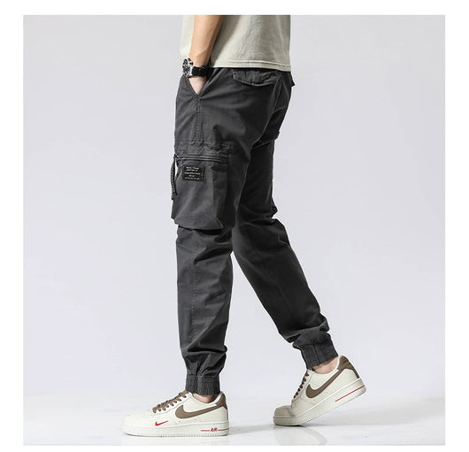 Pantalones de Trabajo Casual Cintura Elástica Hombre Algodón Puro Bolsillos Múltiples - Image 36