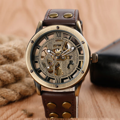 Reloj Mecánico Automático Retro con Diseño Calado para Hombre - Image 19