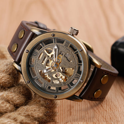 Reloj Mecánico Automático Retro con Diseño Calado para Hombre - Image 21