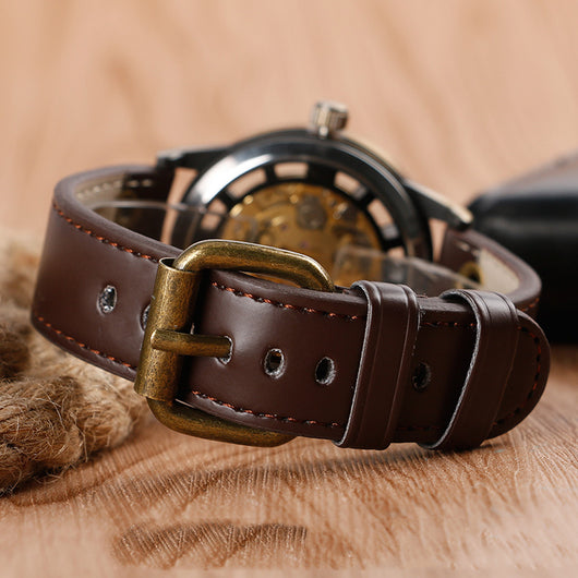 Reloj Mecánico Automático Retro con Diseño Calado para Hombre - Image 22