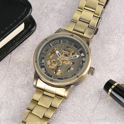 Reloj Mecánico Automático Retro con Diseño Calado para Hombre - Image 28