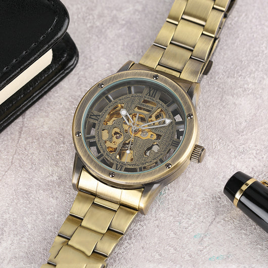 Reloj Mecánico Automático Retro con Diseño Calado para Hombre - Image 28