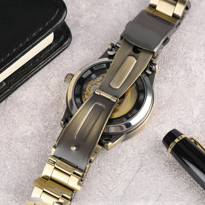 Reloj Mecánico Automático Retro con Diseño Calado para Hombre - Image 29