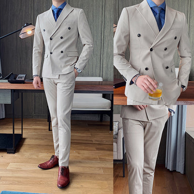 Traje Juvenil Doble Botonadura Slim Fit - Conjunto de Dos Piezas para Hombre - Image 14