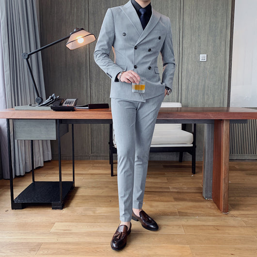 Traje Juvenil Doble Botonadura Slim Fit - Conjunto de Dos Piezas para Hombre - Image 17