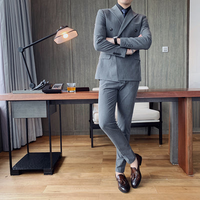 Traje Juvenil Doble Botonadura Slim Fit - Conjunto de Dos Piezas para Hombre - Image 19