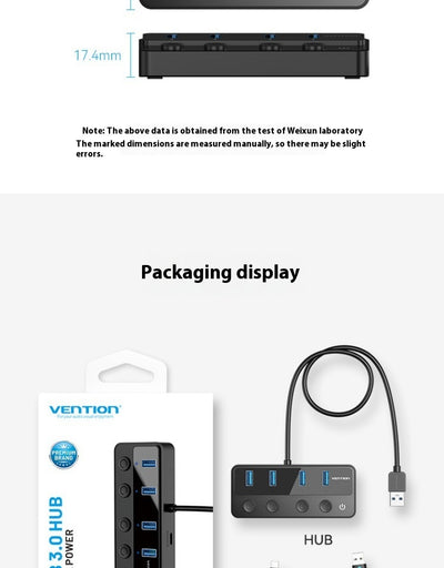 Estación de Expansión USB Multi-interfaz Vention - Dock Extensor Universal - Image 12