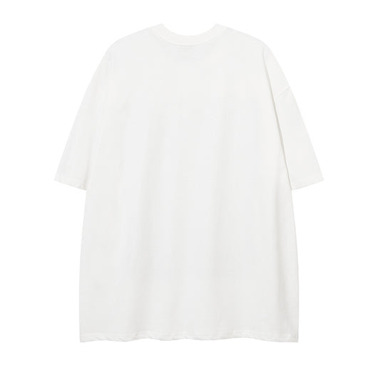 Camiseta Manga Corta Estampado Onda de Letras para Hombre - Image 20