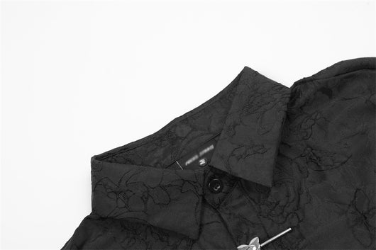 Camisa Manga Corta con Letras Bordadas para Hombre - Image 37