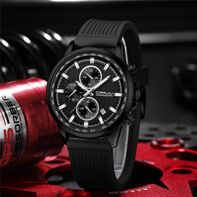 Reloj de Negocios para Hombre con Correa de Silicona y Acero Inoxidable - Image 14